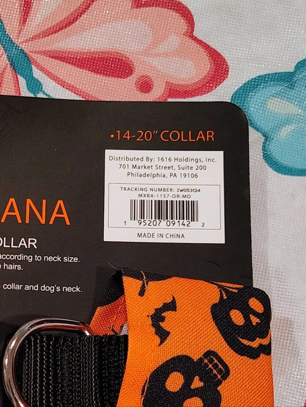 Dog Bandana Halloween Orange Skull & Spiderweb Print
